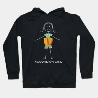 Funny Womens Button Accordion Design Hoodie